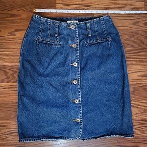 Denim Above Knee Pencil Skirt